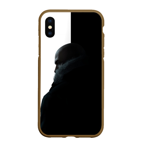 Чехол для iPhone XS Max матовый Winter Hitman, цвет коричневый