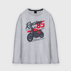 Женский лонгслив oversize хлопок Racing 85 freedom