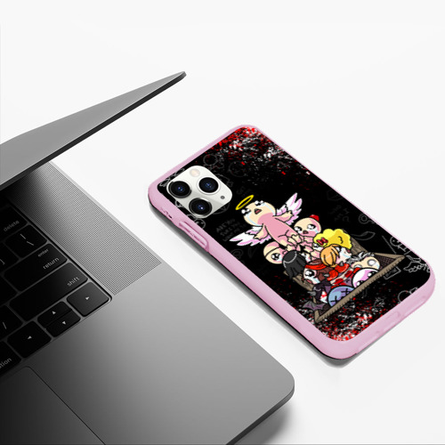 Чехол для iPhone 11 Pro Max матовый The Binding of Isaac Исаак, цвет розовый - фото 5