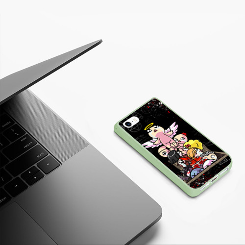 Чехол для iPhone 5/5S матовый The Binding of Isaac Исаак, цвет салатовый - фото 5