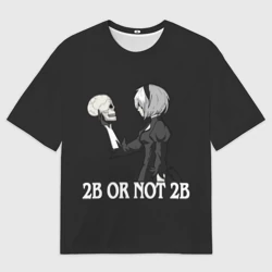 Женская футболка oversize 3D 2B or not 2B