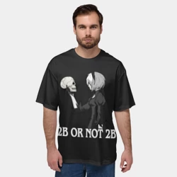 Мужская футболка oversize 3D 2B or not 2B - фото 2