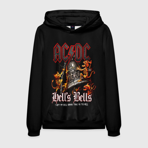 Мужская толстовка 3D AC/DC Hell's Bells, цвет черный