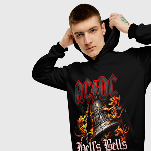 Мужская толстовка 3D AC/DC Hell's Bells, цвет черный - фото 5