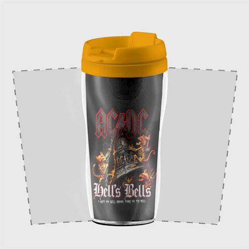 Термокружка-непроливайка AC/DC Hell's Bells, цвет желтый - фото 2