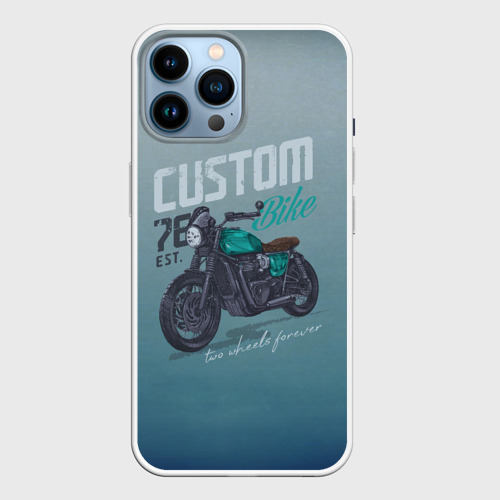 Чехол для iPhone 14 Pro Max с принтом Custom bike, вид спереди #2