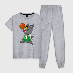 Basket jump-cat – Женская пижама хлопок с принтом купить со скидкой в -10%
