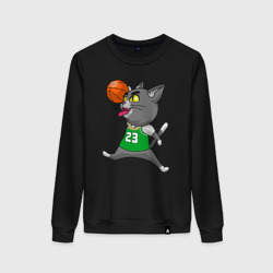 Женский свитшот хлопок Basket jump-cat