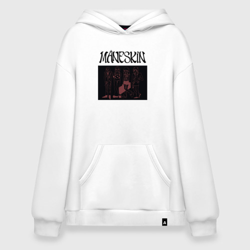 Худи SuperOversize хлопок Maneskin, цвет белый