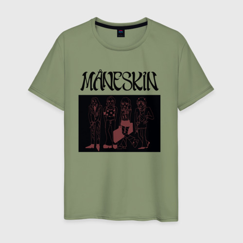 Мужская футболка хлопок Maneskin, цвет авокадо