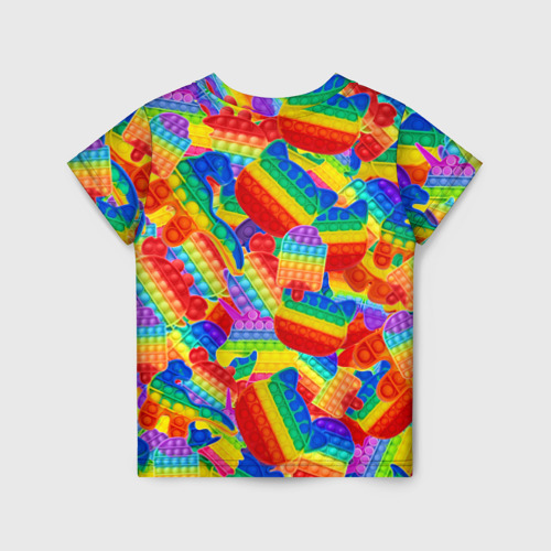 Детская футболка 3D Разные Pop It масляная краска, цвет 3D печать - фото 2
