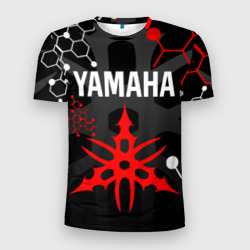 Мужская футболка 3D Slim Yamaha Ямаха мотоспорт