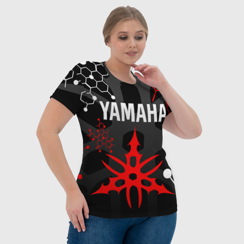 Женская футболка 3D Yamaha Ямаха мотоспорт, цвет 3D печать - фото 6