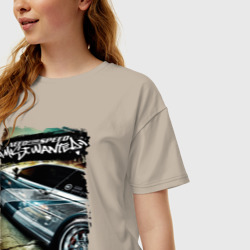 Женская футболка хлопок Oversize Need for Speed Most Wanted - фото 2