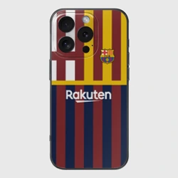 Чехол для iPhone 16 Pro силиконовый с защитой камеры Barcelona FC Барселона ФК Barca