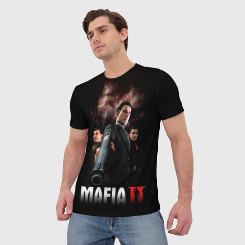 Мужская футболка 3D Мафиозное братство, цвет 3D печать - фото 3