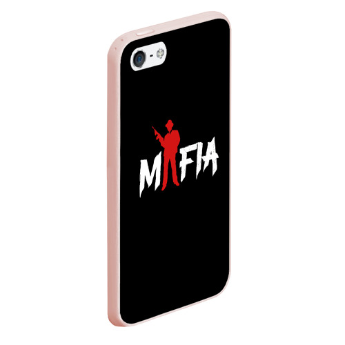 Чехол для iPhone 5/5S матовый Mafia, цвет светло-розовый - фото 3