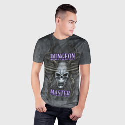 Мужская футболка 3D Slim DM Dungeon Master skull - фото 2