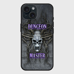 Чехол силиконовый для Apple iPhone 15 матовый DM Dungeon Master skull