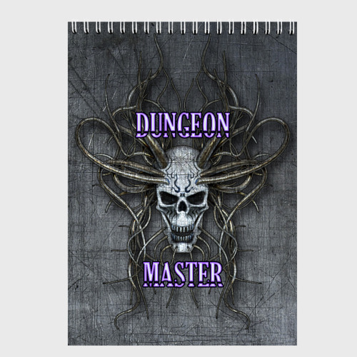 Скетчбук DM Dungeon Master skull, цвет белый