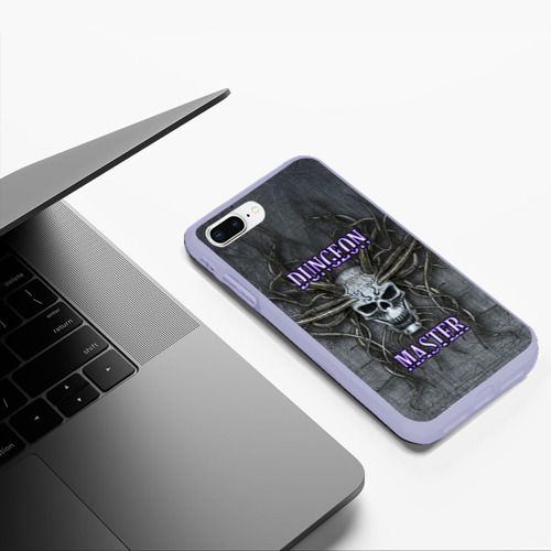 Чехол для iPhone 7Plus/8 Plus матовый DM Dungeon Master skull, цвет светло-сиреневый - фото 5