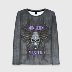 Женский лонгслив 3D DM Dungeon Master skull