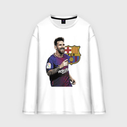 Мужской лонгслив oversize хлопок Lionel Messi Barcelona Argentina