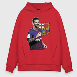 Мужское худи Oversize хлопок Lionel Messi Barcelona Argentina