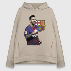 Женское худи Oversize хлопок Lionel Messi Barcelona Argentina