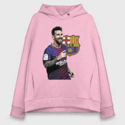Женское худи Oversize хлопок Lionel Messi Barcelona Argentina