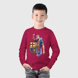 Детский лонгслив хлопок Lionel Messi Barcelona Argentina! - фото 5