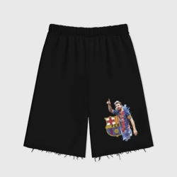 Женские шорты oversize футер хлопок Lionel Messi Barcelona Argentina!