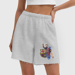 Женские шорты oversize футер хлопок Lionel Messi Barcelona Argentina! - фото 2