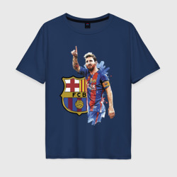 Мужская футболка хлопок Oversize Lionel Messi Barcelona Argentina!