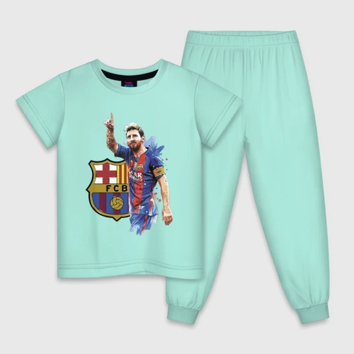 Детская пижама хлопок Lionel Messi Barcelona Argentina!