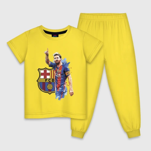 Детская пижама хлопок Lionel Messi Barcelona Argentina!