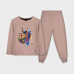 Детская пижама с лонгсливом хлопок Lionel Messi Barcelona Argentina!