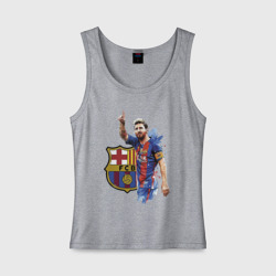 Женская майка хлопок Lionel Messi Barcelona Argentina!