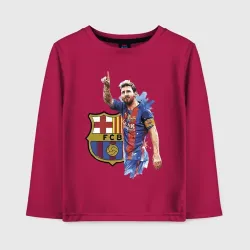Детский лонгслив хлопок Lionel Messi Barcelona Argentina!