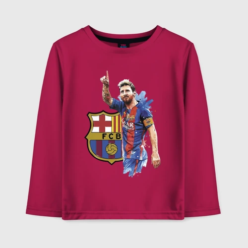 Детский лонгслив хлопок Lionel Messi Barcelona Argentina!