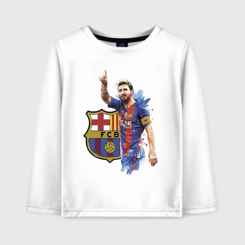 Детский лонгслив хлопок Lionel Messi Barcelona Argentina!