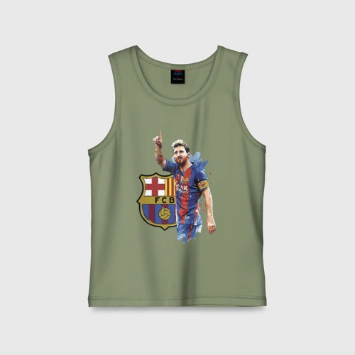 Детская майка хлопок Lionel Messi Barcelona Argentina!