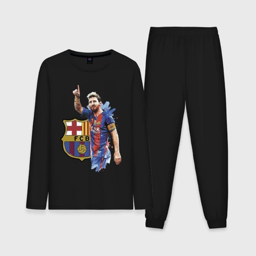Мужская пижама с лонгсливом хлопок Lionel Messi Barcelona Argentina!