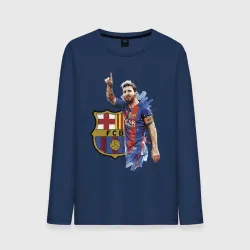 Мужской лонгслив хлопок Lionel Messi Barcelona Argentina!