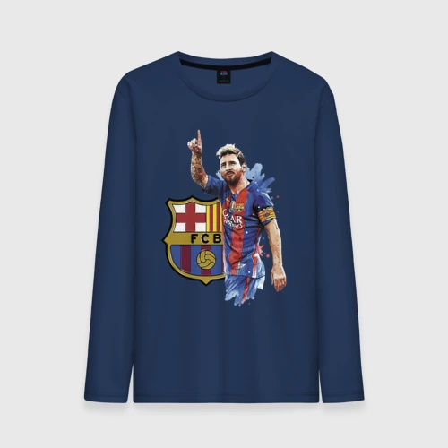 Мужской лонгслив хлопок Lionel Messi Barcelona Argentina!