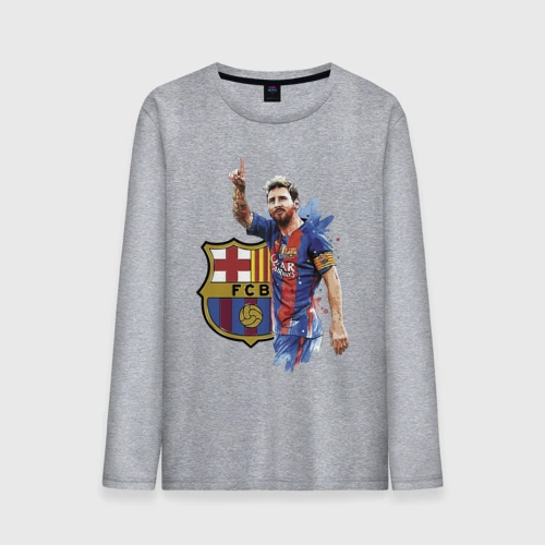 Мужской лонгслив хлопок Lionel Messi Barcelona Argentina!