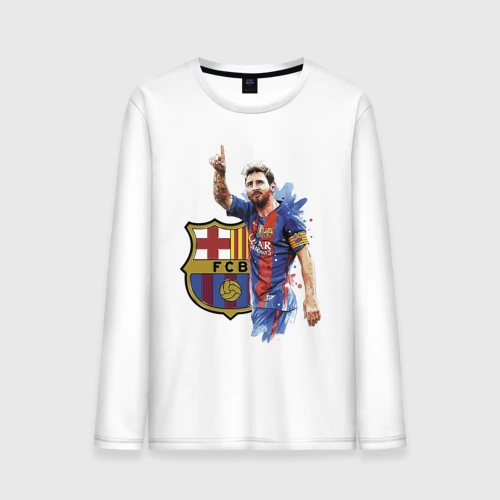 Мужской лонгслив хлопок Lionel Messi Barcelona Argentina!