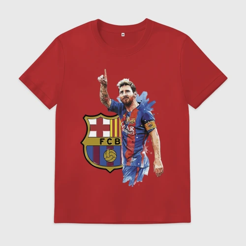 Мужская футболка хлопок Lionel Messi Barcelona Argentina!