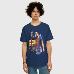 Мужская футболка хлопок Oversize Lionel Messi Barcelona Argentina! - фото 2