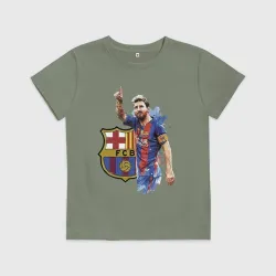Детская футболка хлопок Lionel Messi Barcelona Argentina!